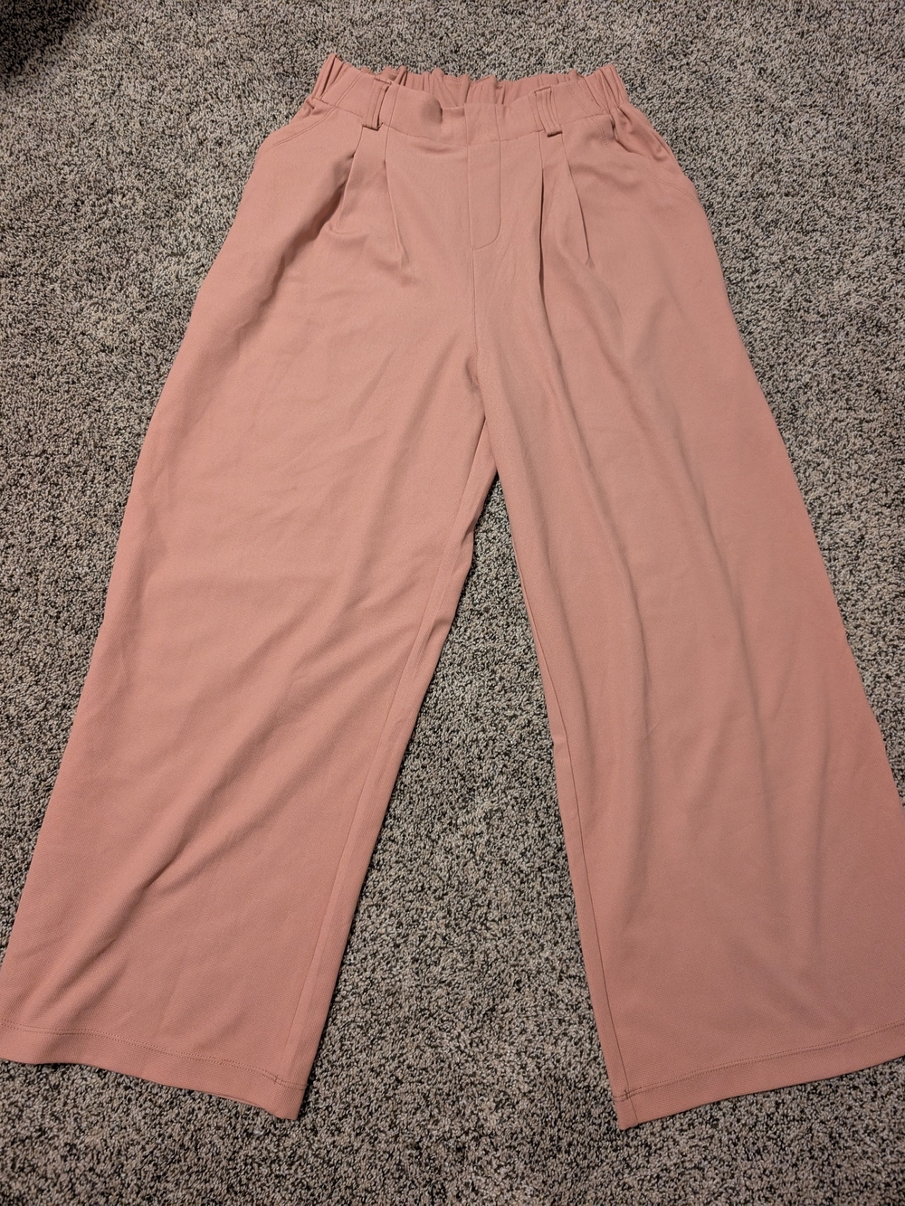 HALARA Wide Leg High-Rise Pants in Dusty Rose
